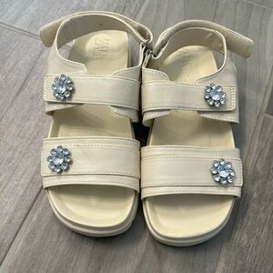Zara Embellished platform Sandals size 37 ( US 6.5)
